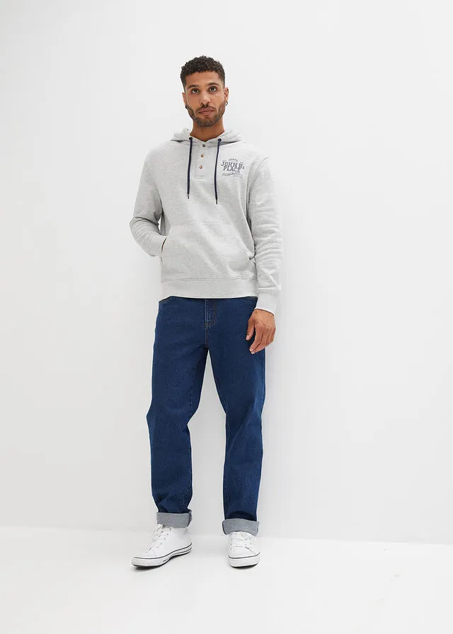 Sudadera con capucha Gris claro jaspeado