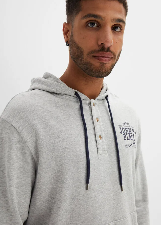 Sudadera con capucha Gris claro jaspeado