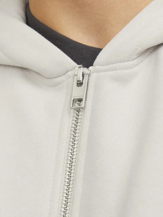 SUDADERA OVERSIZE ABIERTA CON CREMALLERA, BLANCO ROTO   JPRBLAHARVEY
