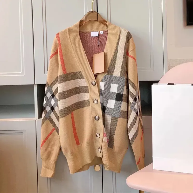 Suéteres de moda cárdigans para mujer nueva primavera otoño abrigo supre para mujer cárdigan de punto suéter chaqueta con cuello