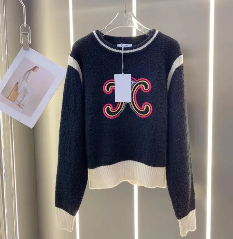 Sweaters de lujo para mujer Sweater de diseñador de jersey de manga larga.
