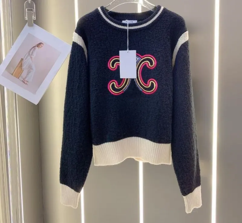 Sweaters de lujo para mujer Sweater de diseñador de jersey de manga larga.