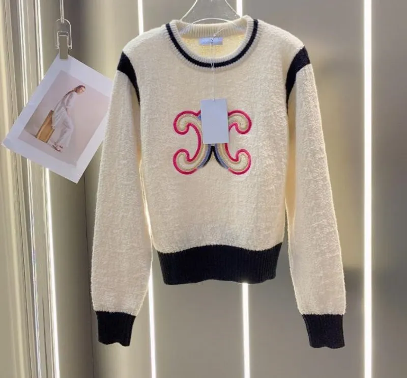 Sweaters de lujo para mujer Sweater de diseñador de jersey de manga larga.