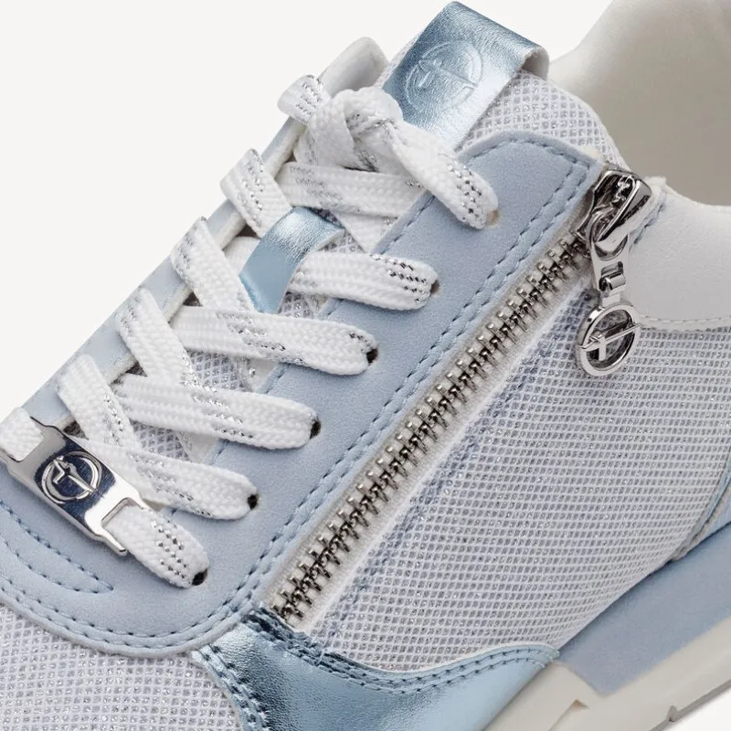 TAMARIS 23732 Azul Deportiva Casual cremallera y cordones mujer