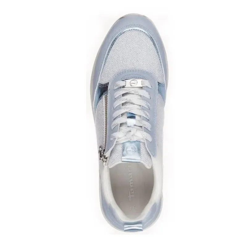 TAMARIS 23732 Azul Deportiva Casual cremallera y cordones mujer