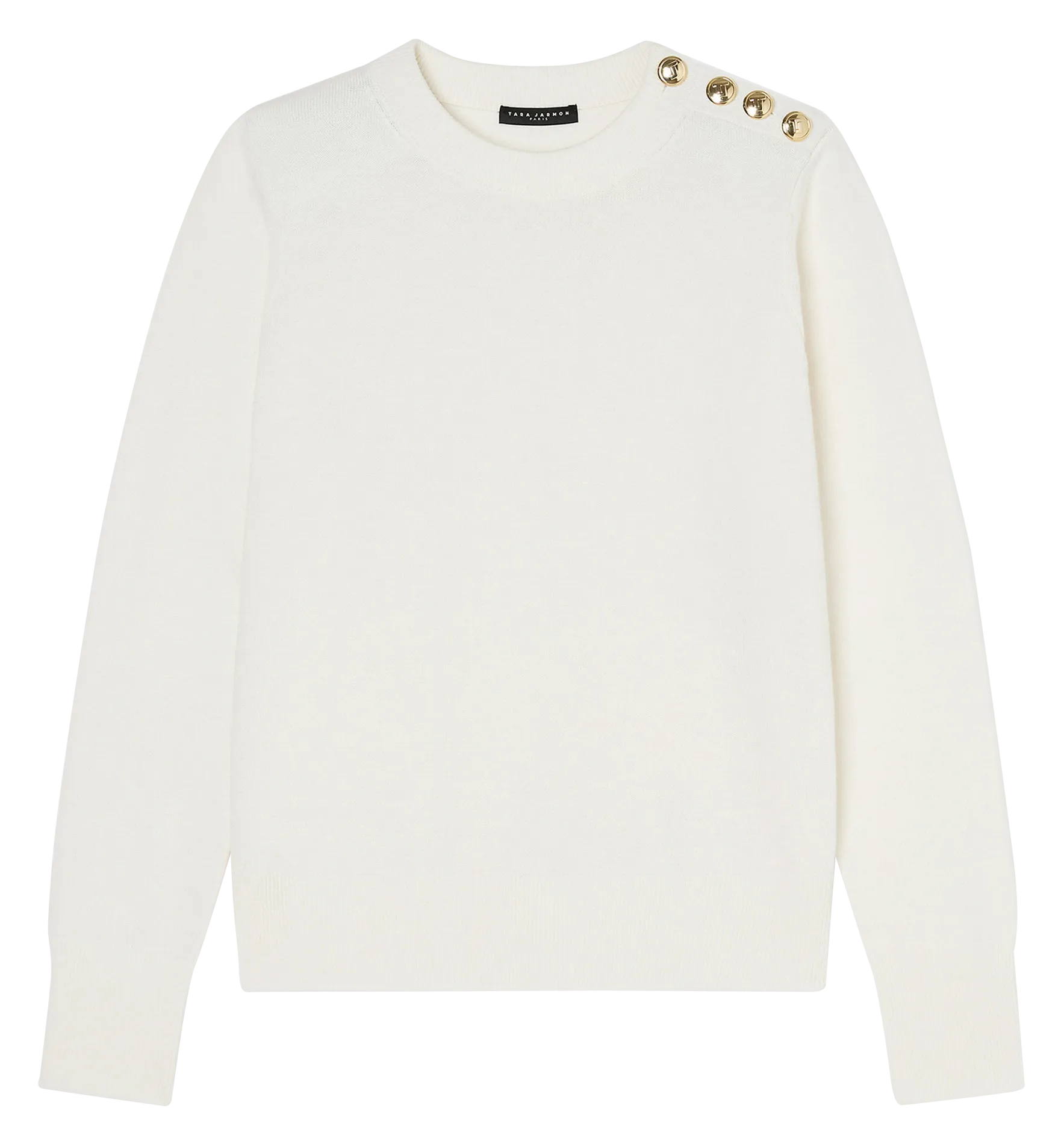 TARA JARMON PRUNETTE  JERSEY DE MANGA CORTA CON BOTONES EN BLANCO