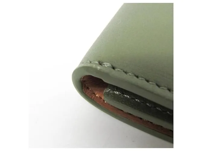 Tarjetero Loewe Goya en cuero verde 