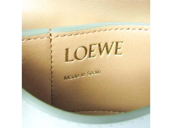Tarjetero Loewe Goya en cuero verde 