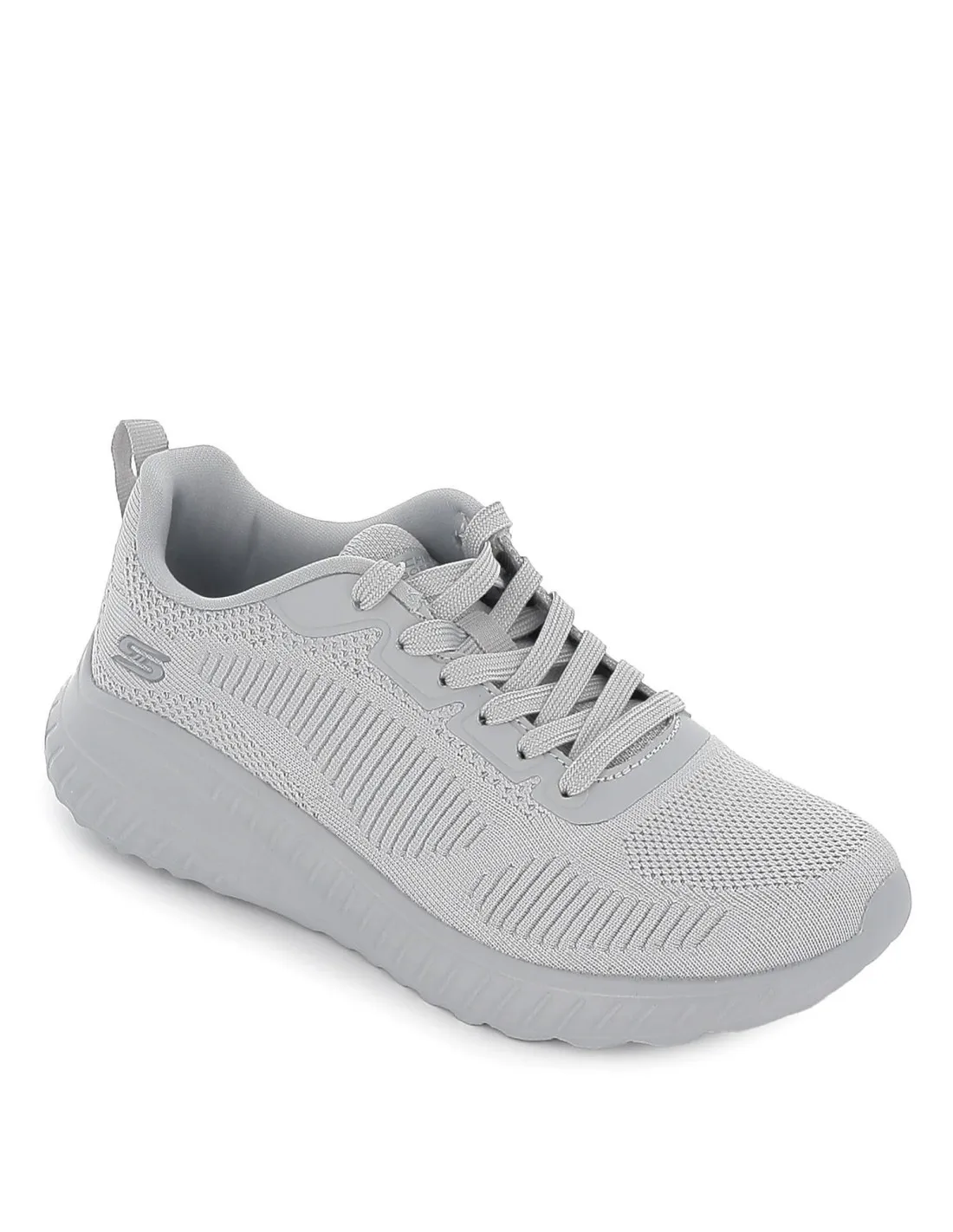 Tenis cordones mujer malla knit gris Skechers