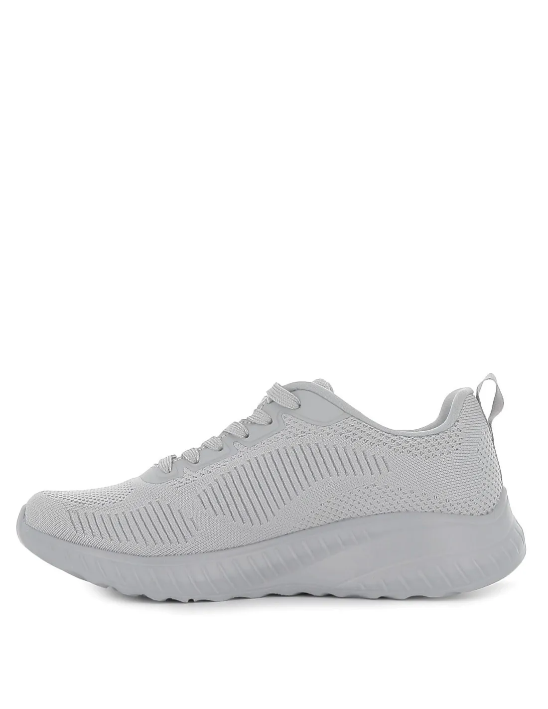 Tenis cordones mujer malla knit gris Skechers