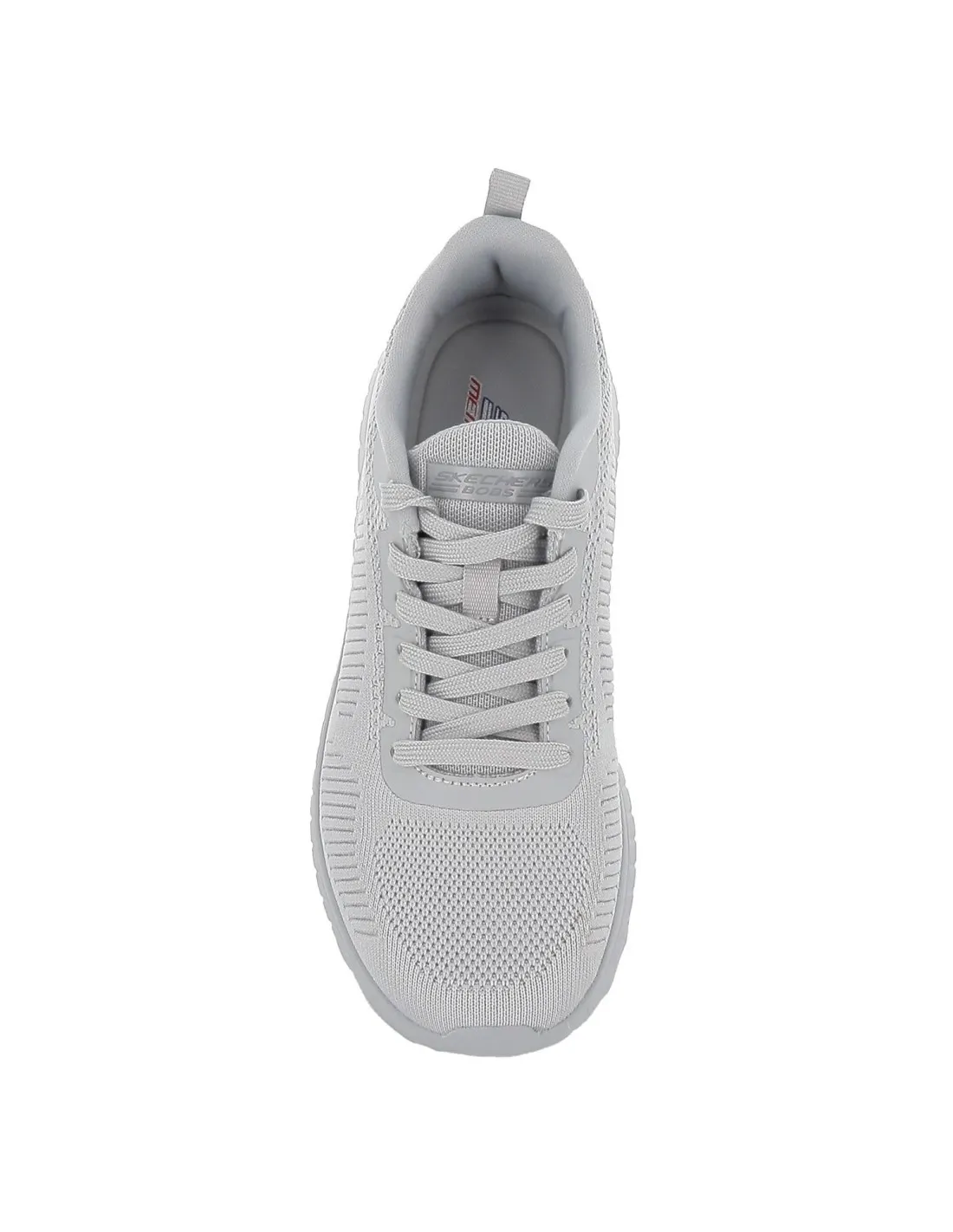 Tenis cordones mujer malla knit gris Skechers