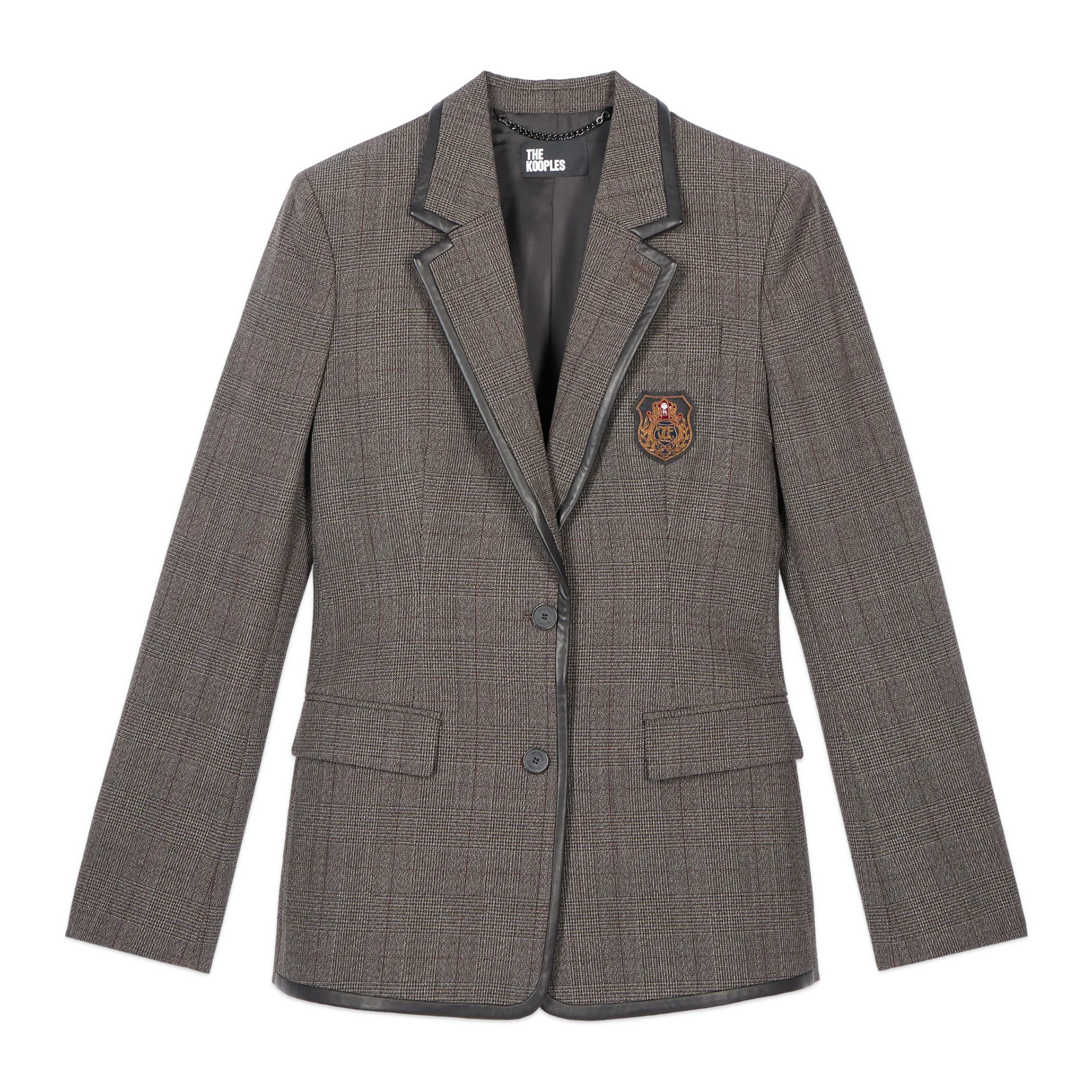 THE KOOPLES Veste tailleur ajusté en laine en marron