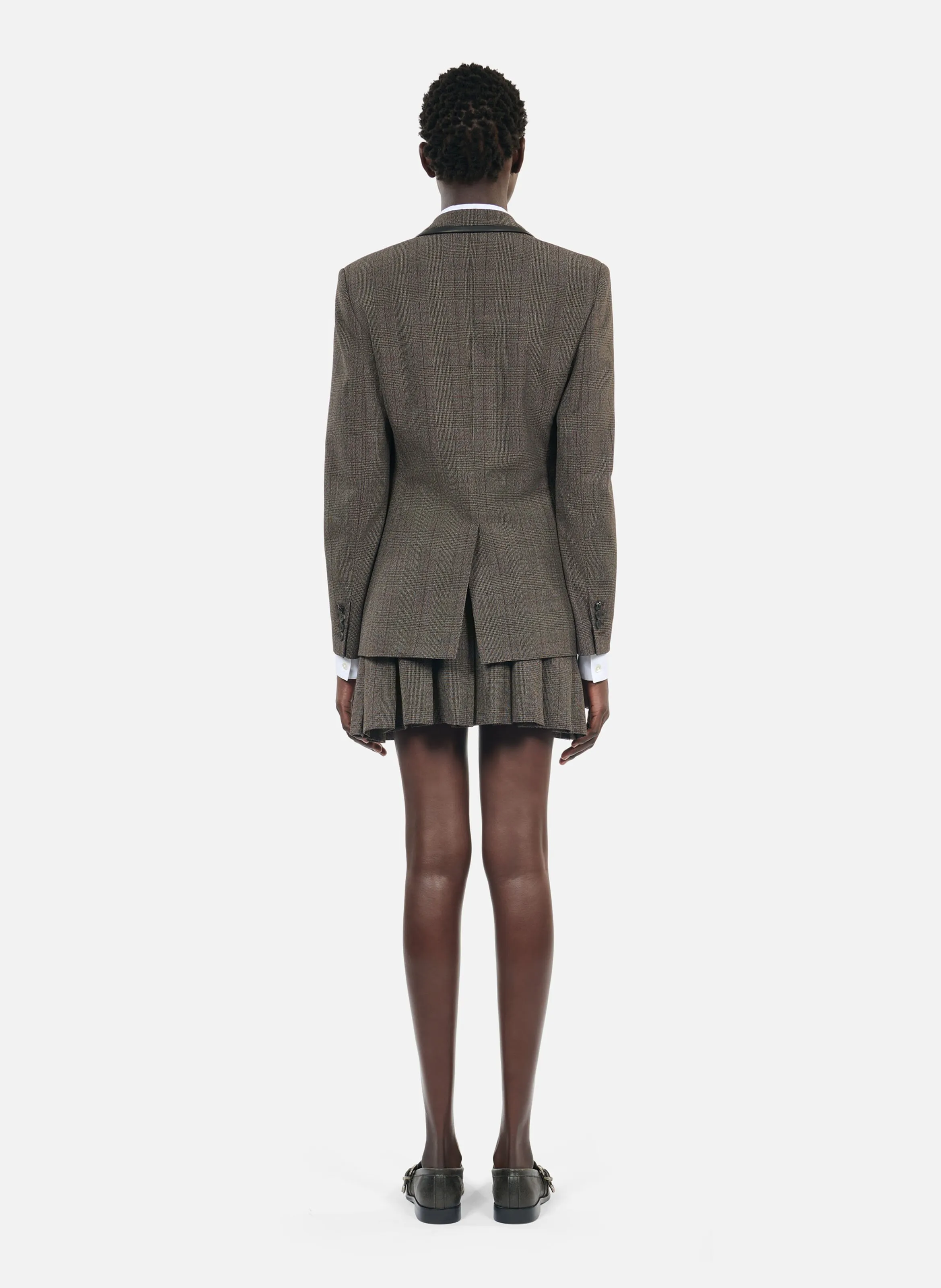 THE KOOPLES Veste tailleur ajusté en laine en marron