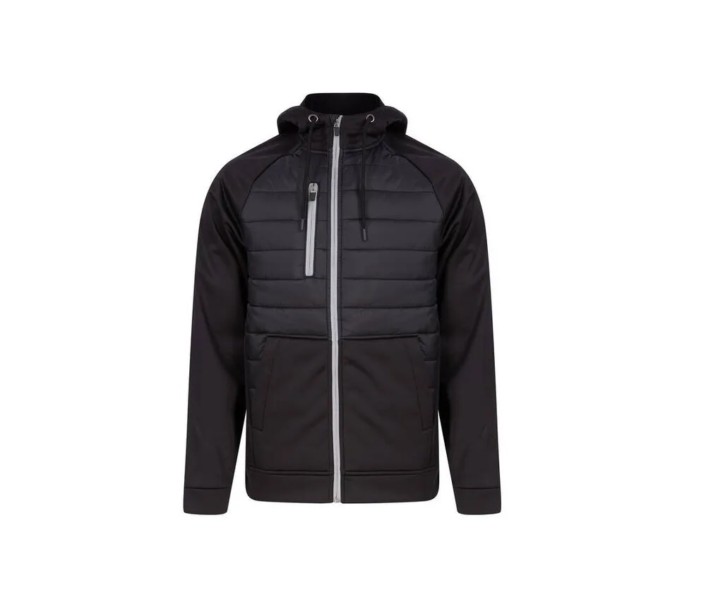TOMBO TL575  FULL ZIP PADDED SOFTSHELL JACKET  BLACK