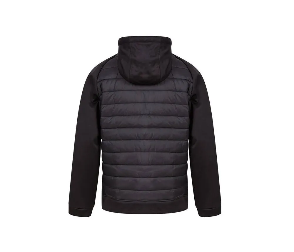 TOMBO TL575  FULL ZIP PADDED SOFTSHELL JACKET  BLACK
