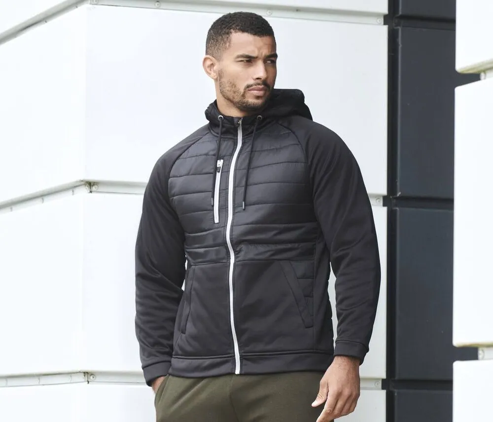 TOMBO TL575  FULL ZIP PADDED SOFTSHELL JACKET  BLACK