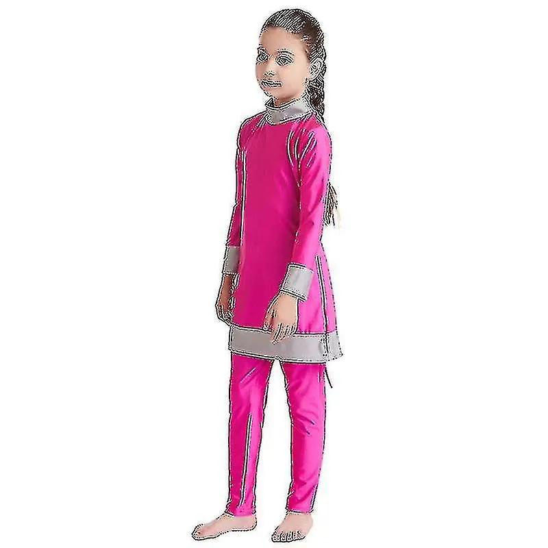 Traje de baño islámico Niños Chicas Modestas Cubierta Completa Traje de Baño Musulmán Playa Burkini