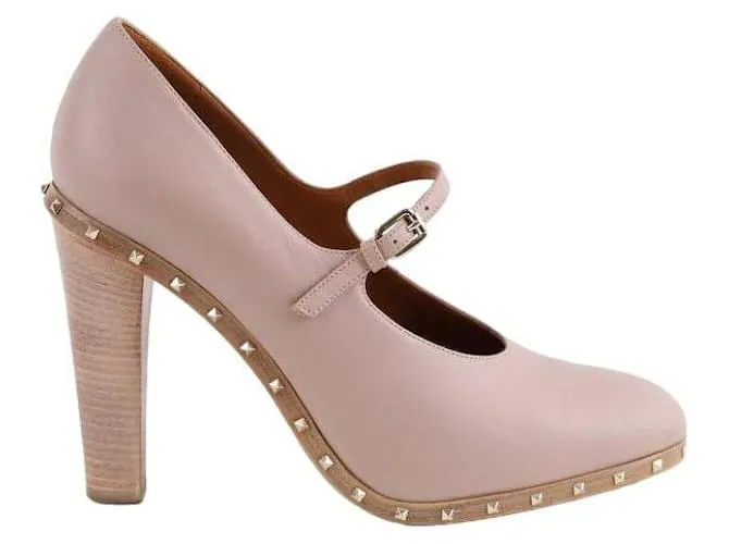 Valentino Tacones de cuero Rosa 