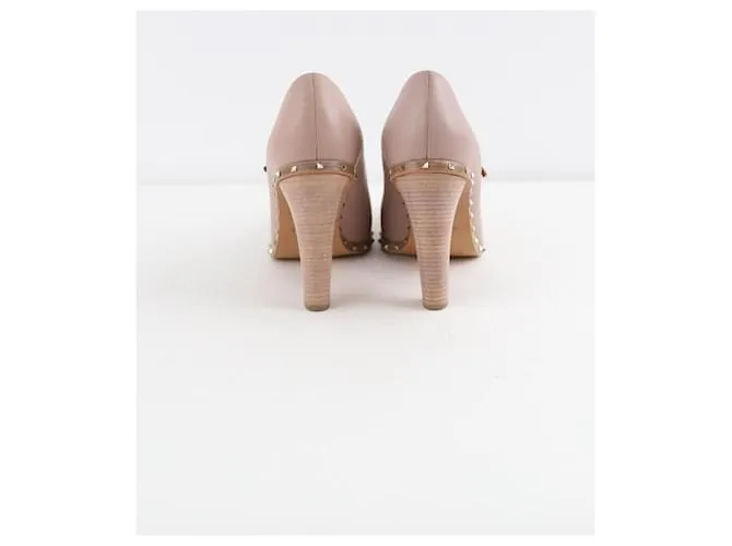Valentino Tacones de cuero Rosa 