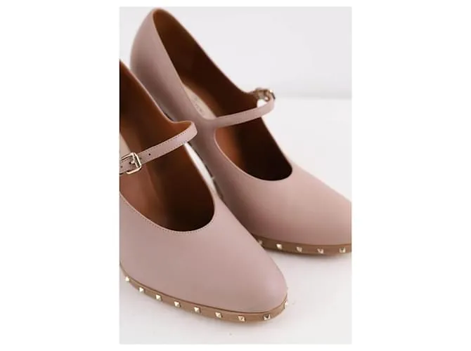 Valentino Tacones de cuero Rosa 