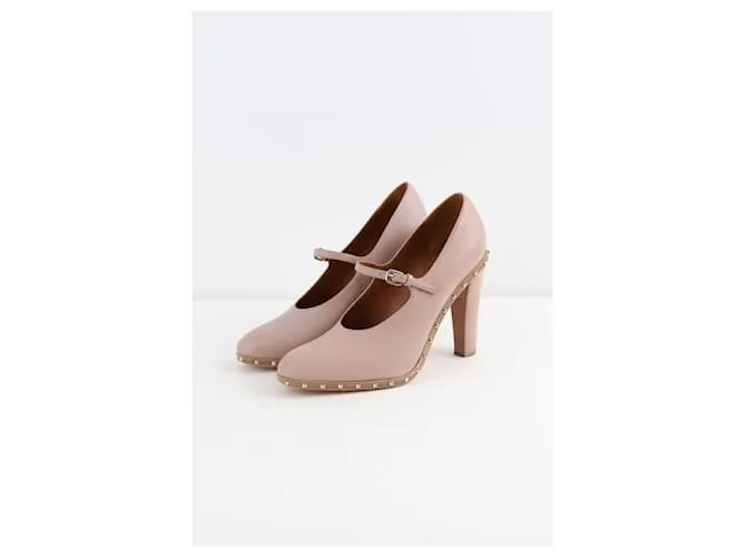 Valentino Tacones de cuero Rosa 