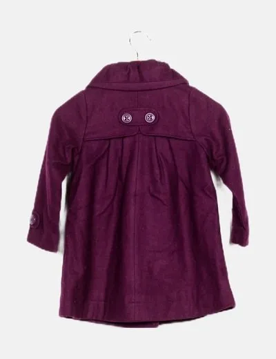 Vertbaudet Abrigo morado abotonado