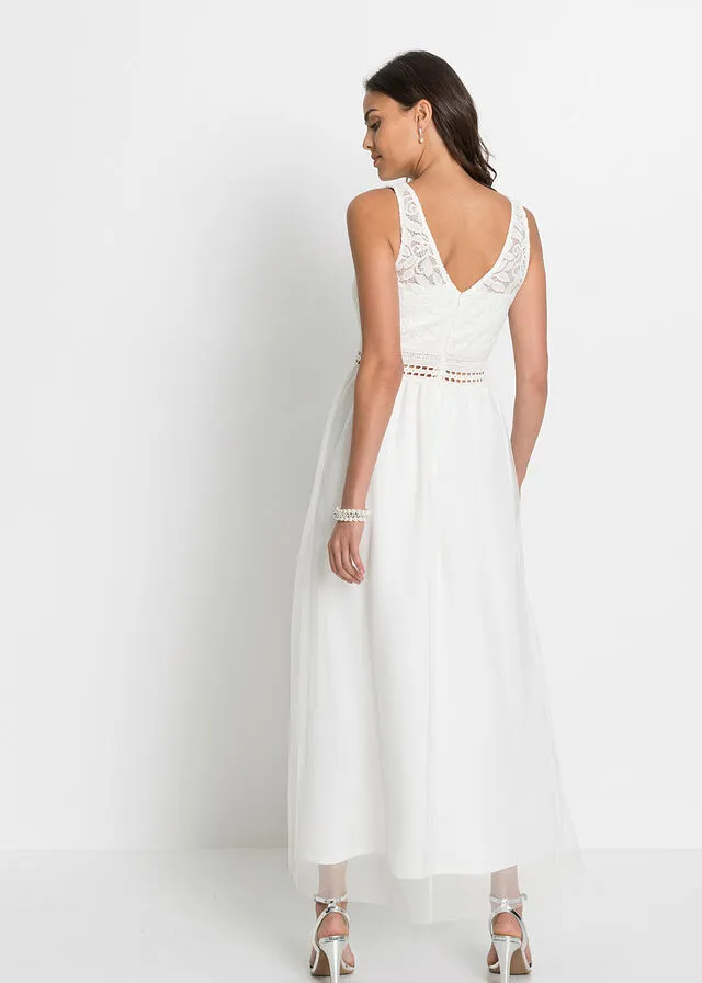 Vestido de novia con encaje Blanco