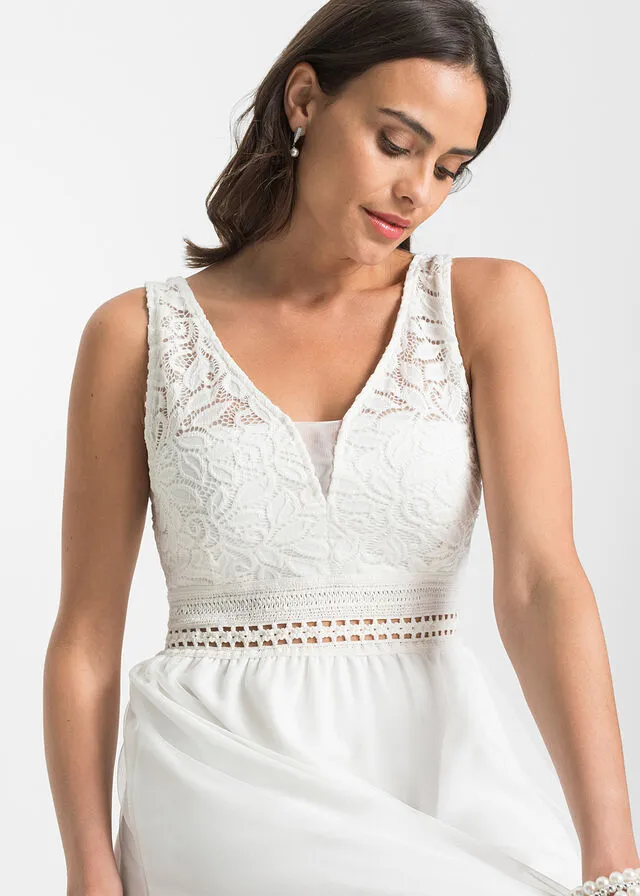Vestido de novia con encaje Blanco