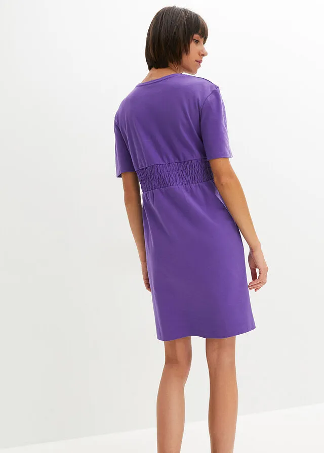 Vestido de punto con cintura de nido de abeja Jacinto
