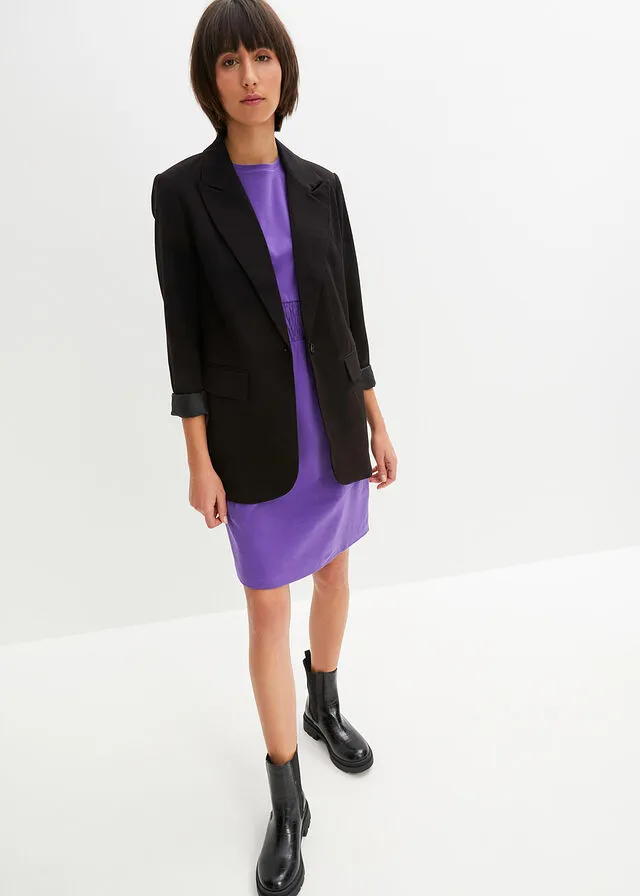 Vestido de punto con cintura de nido de abeja Jacinto