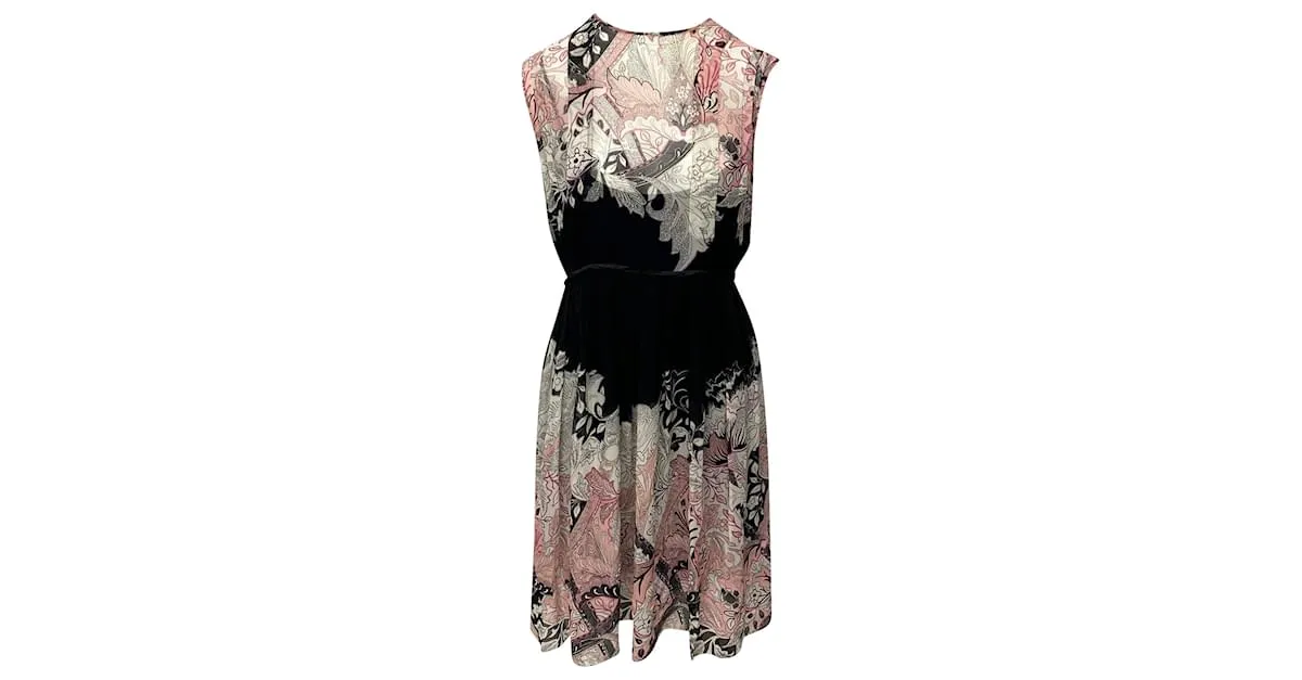 Vestido estampado Georgette Marlow de Jonathan Saunders Impresión de pitón 