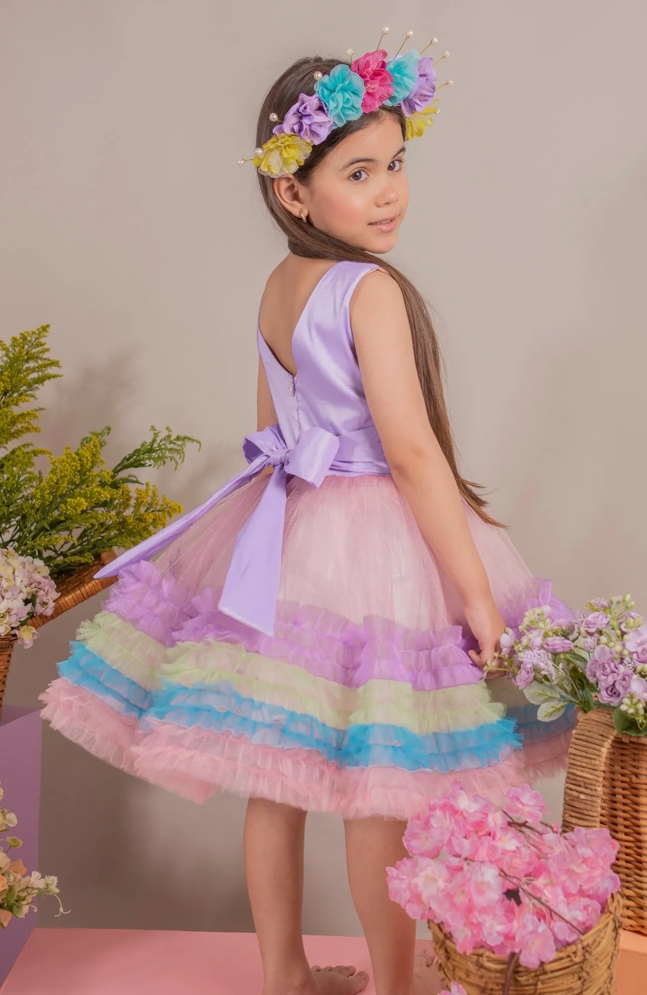 VESTIDO PARA NIñA SOY FELIZ  ROSA