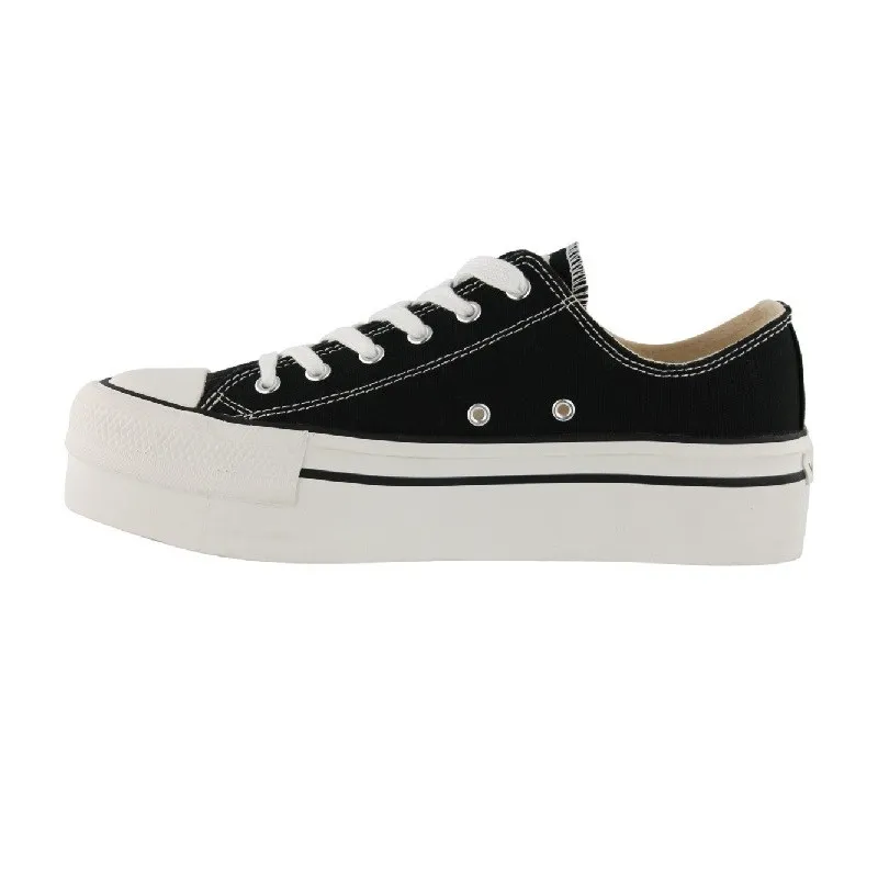 VICTORIA Tribu 1061100 Blanco, Atlántico y Negro. Deportiva Plataforma lona mujer