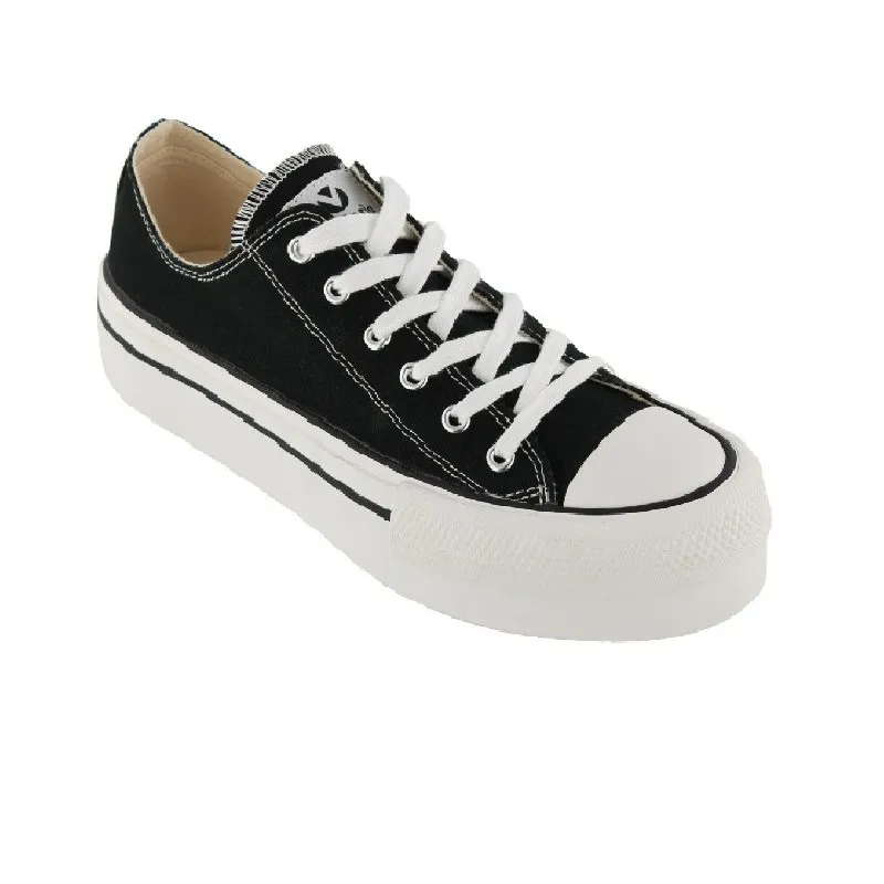 VICTORIA Tribu 1061100 Blanco, Atlántico y Negro. Deportiva Plataforma lona mujer