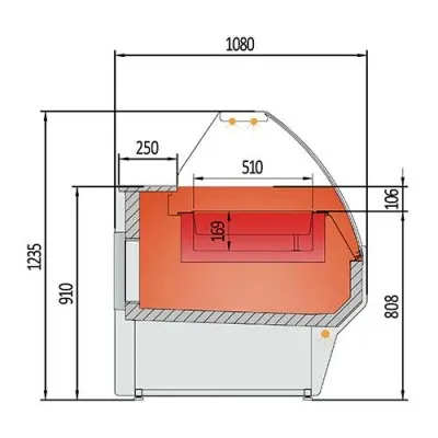 VITRINA CALIENTE CALOR SECO CUBETAS ENCASTRABLES CVE1015CHE CORECO