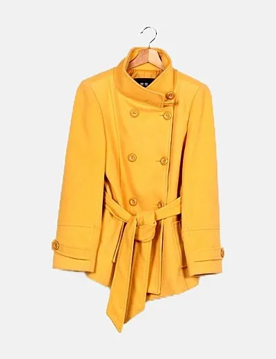 Viuca Abrigo amarillo cinturón