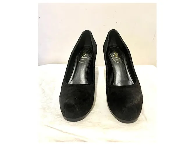 Yves Saint Laurent Bombas YSL TripToo Negro Gris antracita 