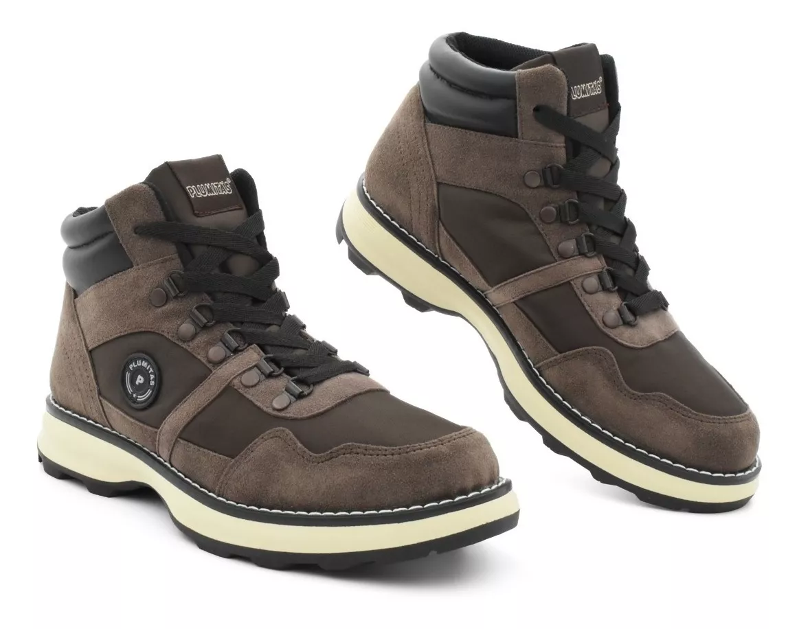 Zapatilla Botita Trekking Niño Mujer Cosida Plumitas 3575