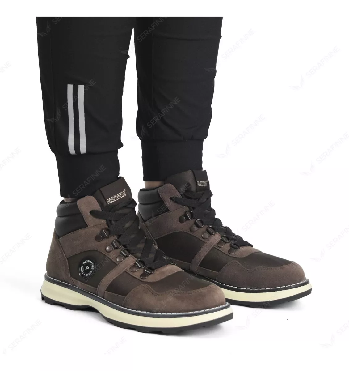 Zapatilla Botita Trekking Niño Mujer Cosida Plumitas 3575