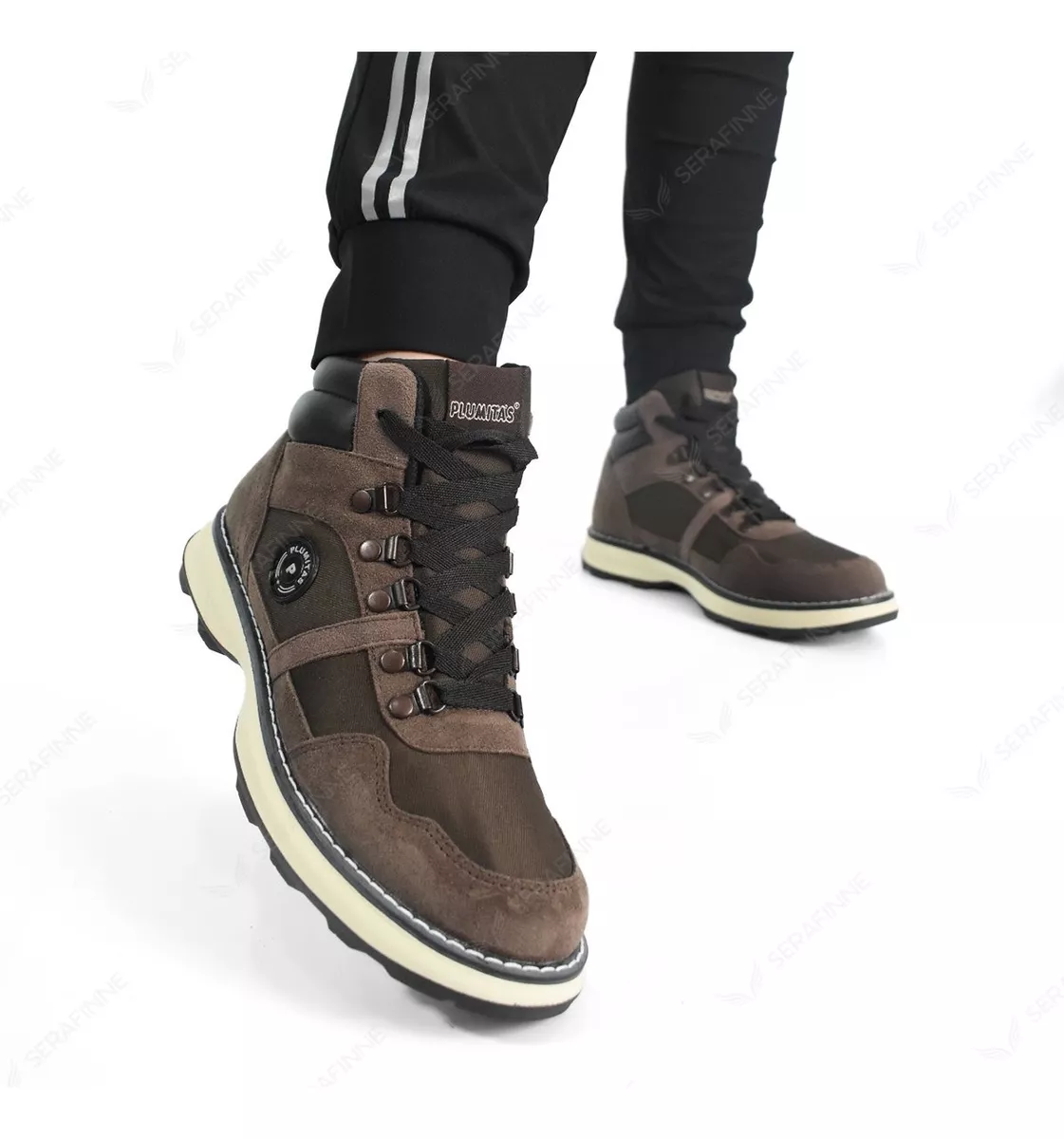 Zapatilla Botita Trekking Niño Mujer Cosida Plumitas 3575