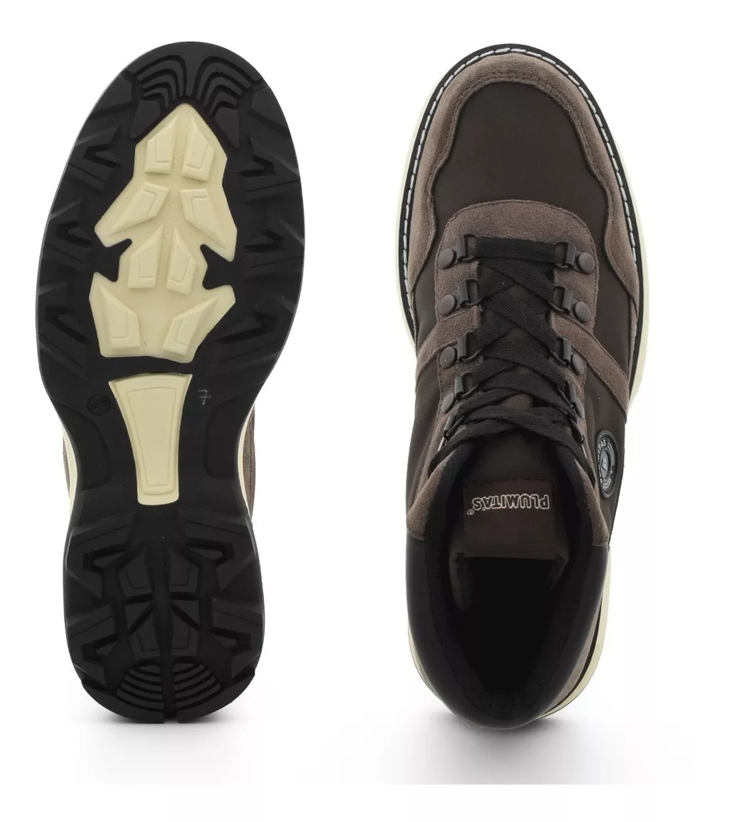Zapatilla Botita Trekking Niño Mujer Cosida Plumitas 3575