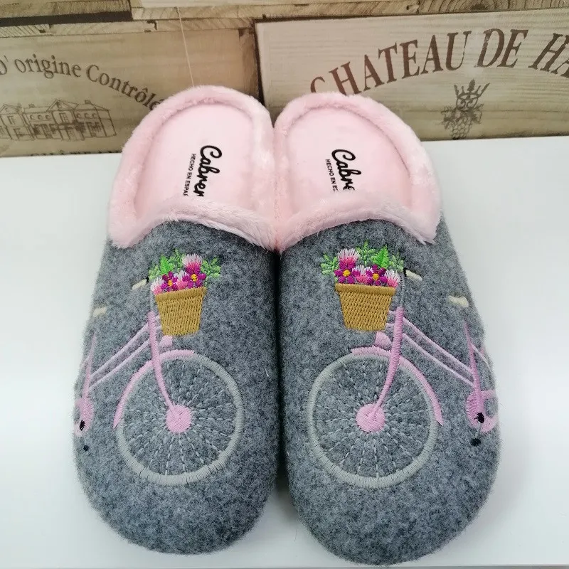 Zapatilla Casa Mujer Bicicleta Gris Cabrera 3129