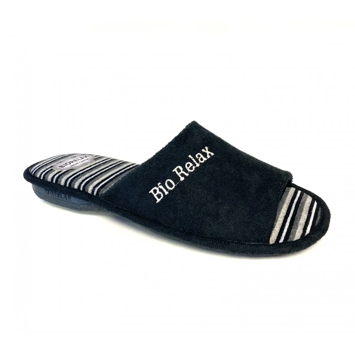 Zapatilla de casa abierta Biorelax hombre negra Bio1461