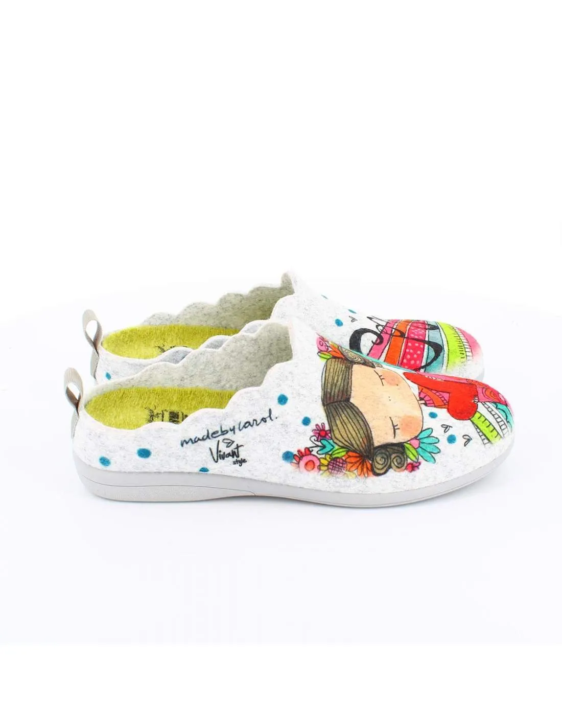 Zapatilla de Casa "Confía" Fieltro Gris