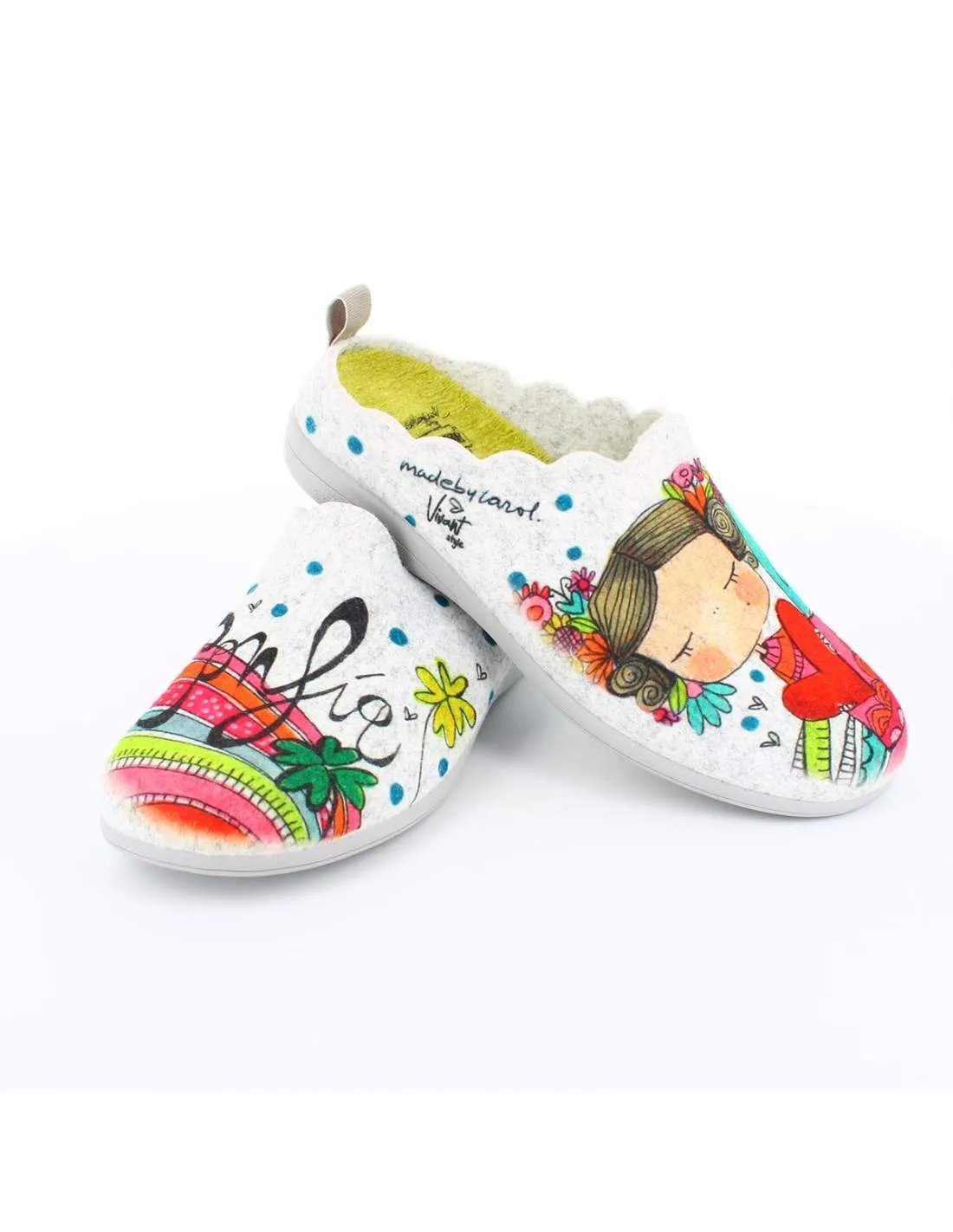Zapatilla de Casa "Confía" Fieltro Gris