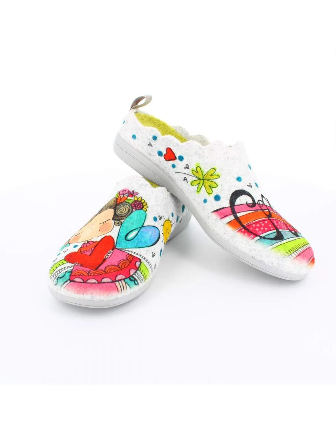 Zapatilla de Casa "Confía" Fieltro Gris