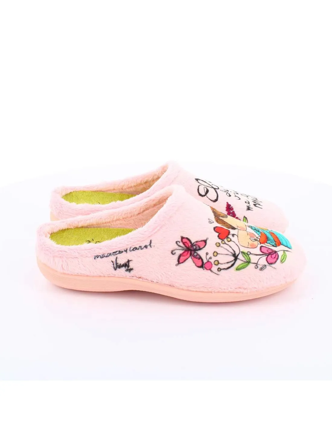 Zapatilla de Casa "El amor de mi vida me llama mamá" Everest Rosa