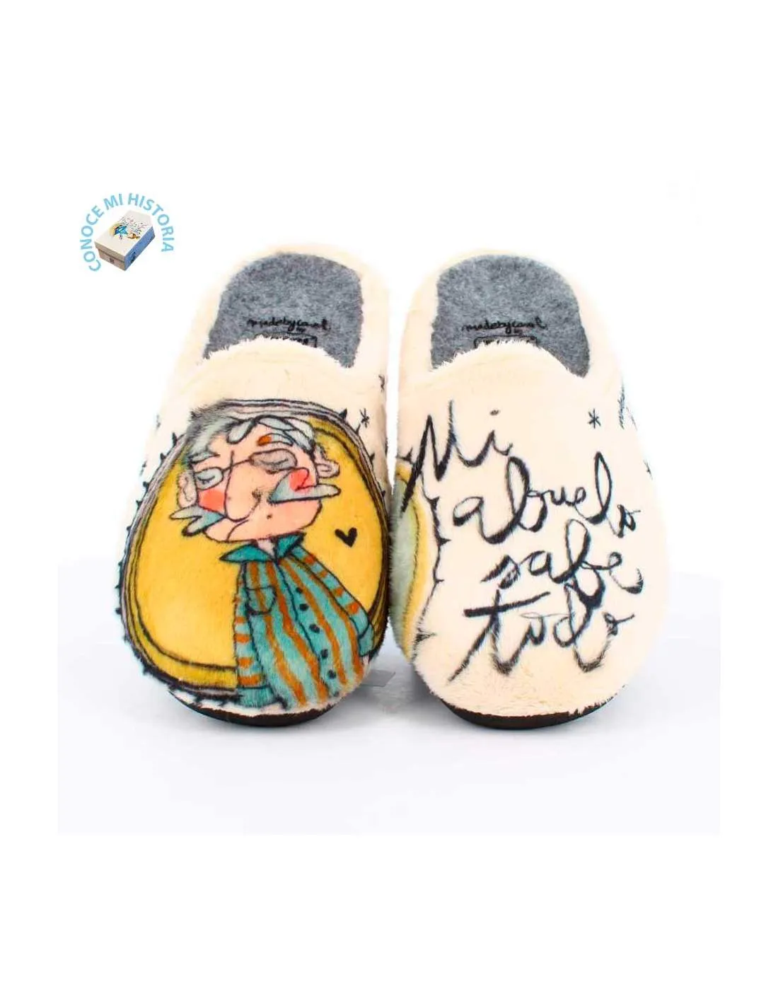 Zapatilla de Casa "Mi abuelo sabe todo" Everest Beig