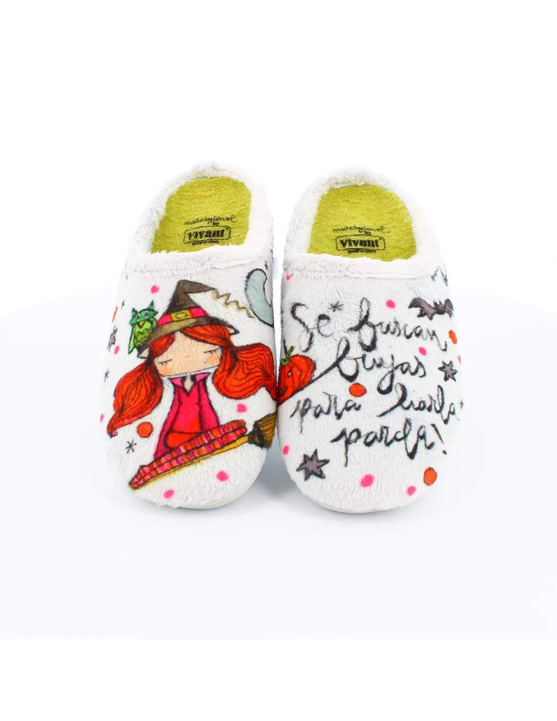 Zapatilla de Casa "Se buscan brujas para liarla parda!" Everest Gris