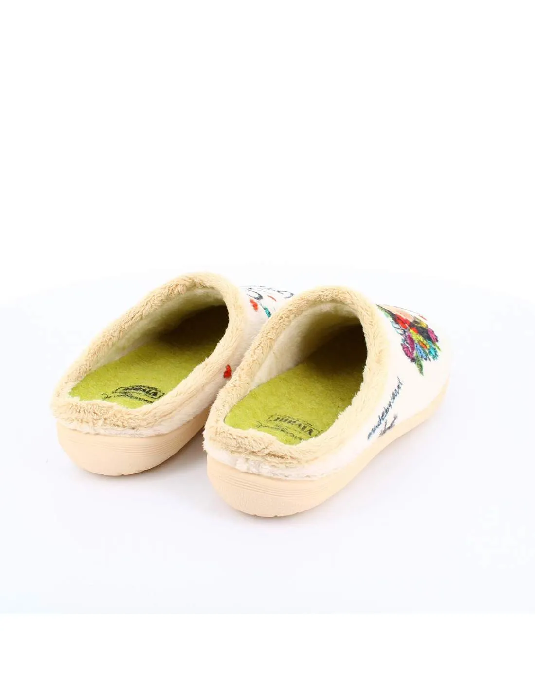 Zapatilla de Casa "Vive la vida" Everest Beige